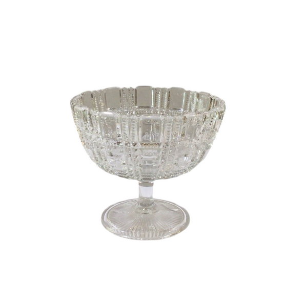 Vintage Glass Footed Compote