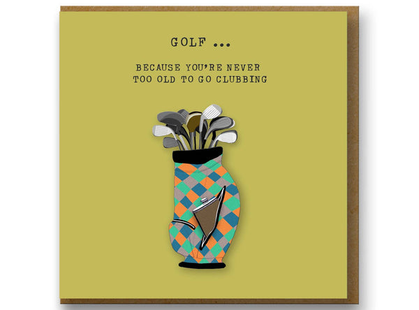 Golf-Themed Birthday Card for Enthusiasts