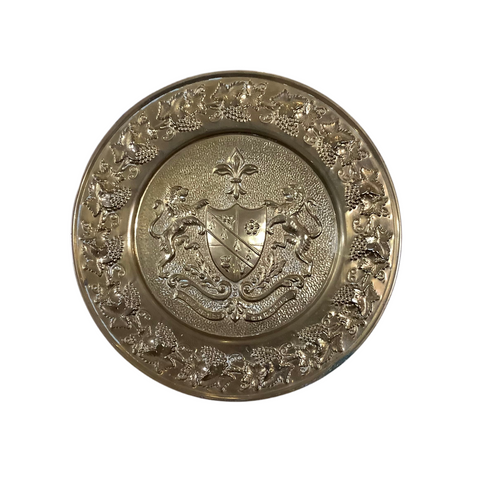 Vintage Hammered Brass Wall Plate