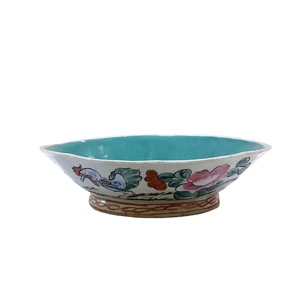 Vintage Chinese Hand-Painted Footed Bowl I