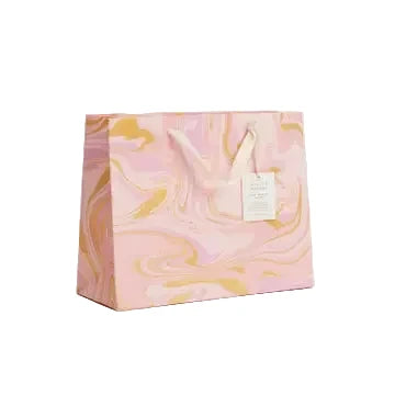 Hand Marbled Gift Bags - Marshmallow Pink
