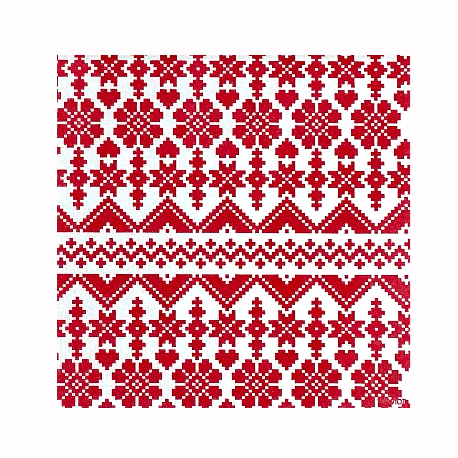 Cocktail Napkins - Françoise Paviot - Jacquard Rouge