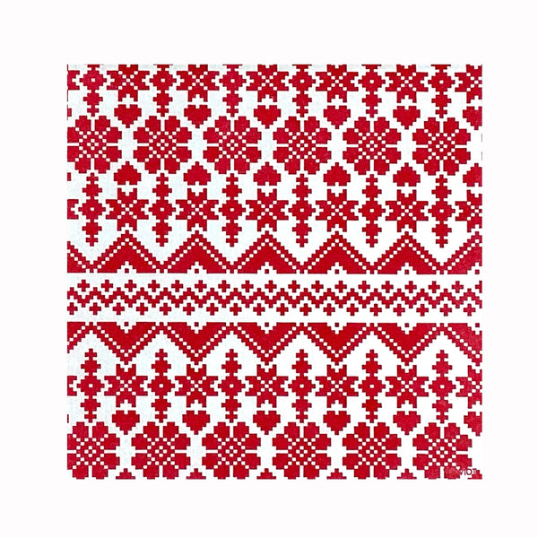 Cocktail Napkins - Françoise Paviot - Jacquard Rouge
