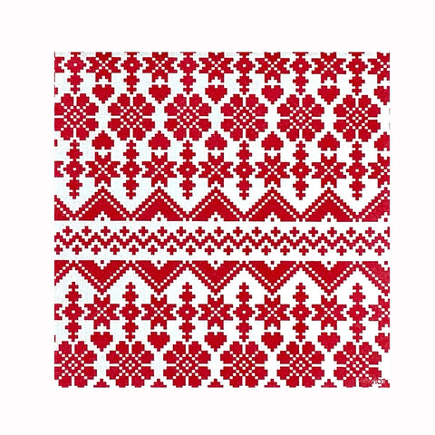 Cocktail Napkins - Françoise Paviot - Jacquard Rouge