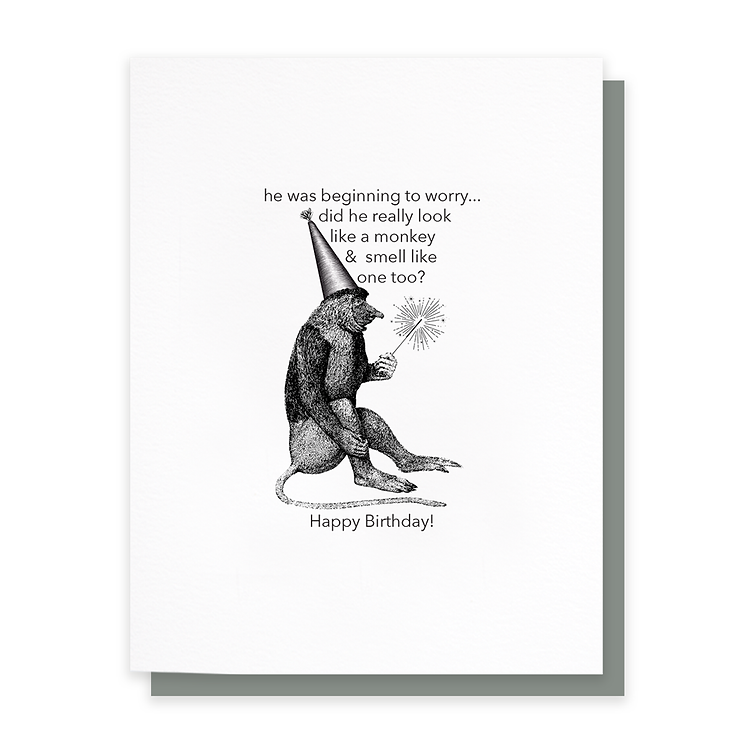 Smell Like a Monkey Greeting Card