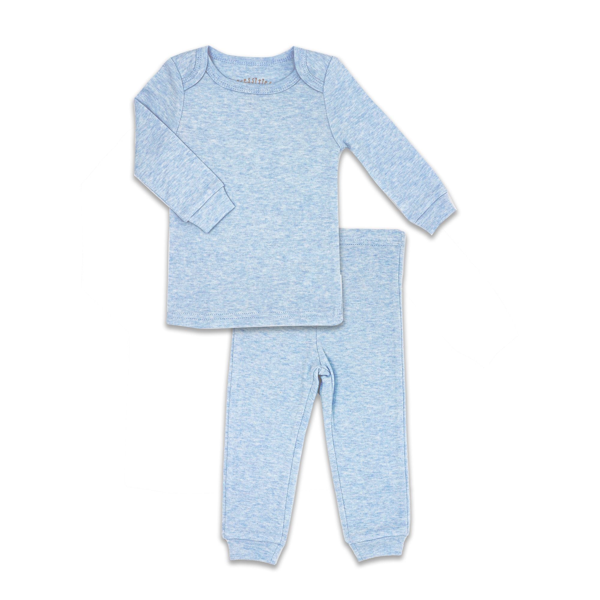 Solid Heather PJ Set - Blue