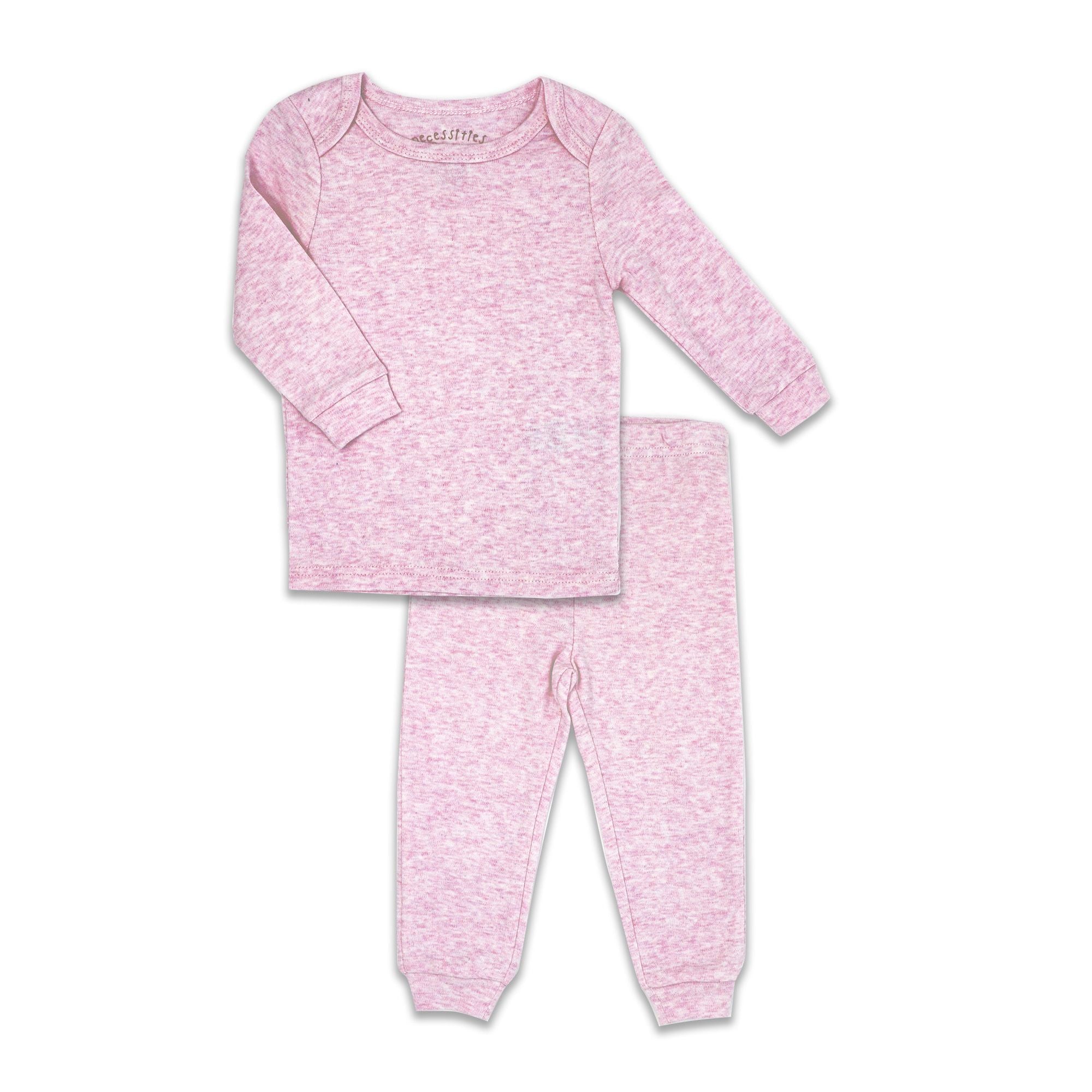 Solid Heather PJ Set - Pink