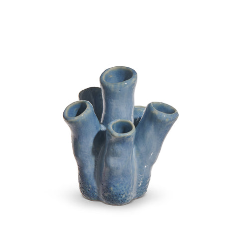 Blue Pipe Coral Vase (2 sizes)