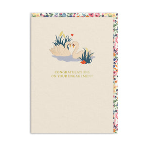 On Your Engagement Swans Card