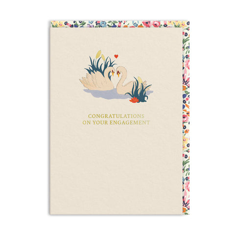 On Your Engagement Swans Card