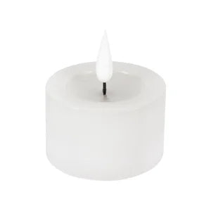 Jumbo White Wax Flameless Tealights Set of 2