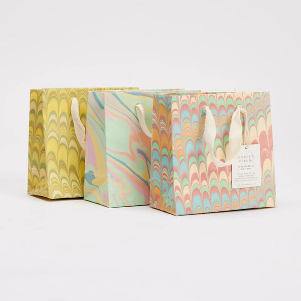 Hand Marbled Small Gift Bag - Bouquet