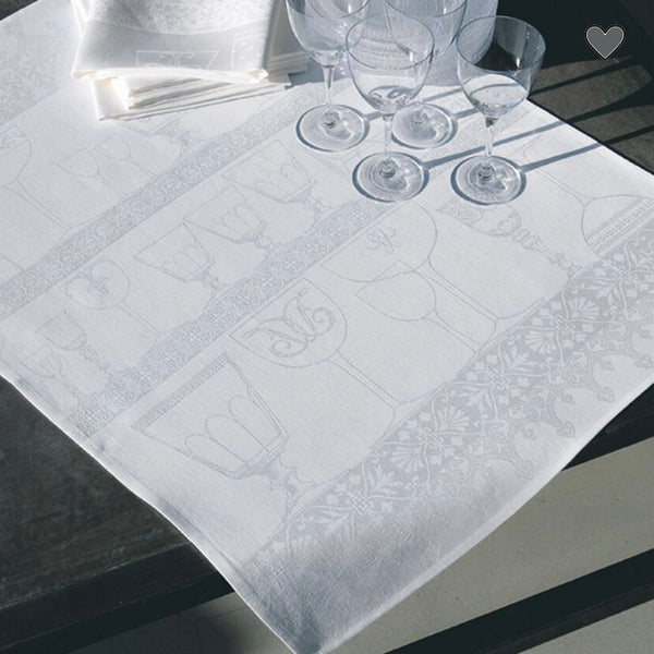 Le Jacquard Français 100% Linen Tea Towel - Cristal White