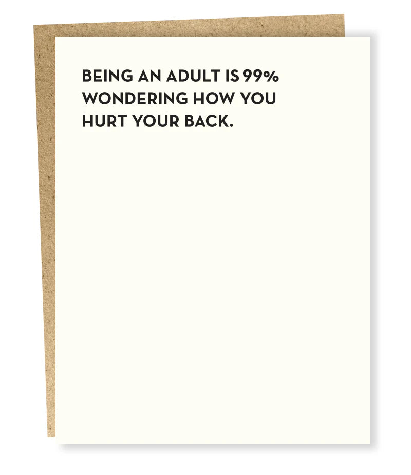 Being An Adult Card