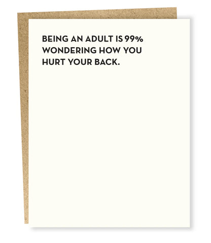 Being An Adult Card