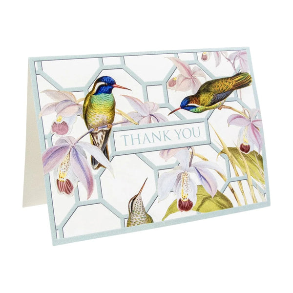 Hummingbird Trellis Thank You Boxed Cards s/8