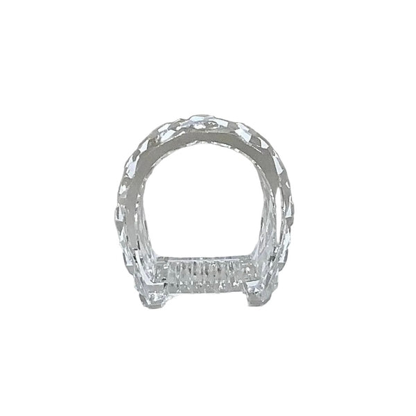 Vintage Diamond-Cut Crystal Napkin Ring S/6