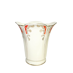 Vintage Orange & Gold German Tulip Vase
