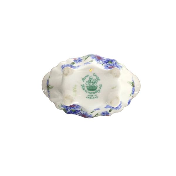 Vintage Hammersley Cornflower Blue Sugar Bowl
