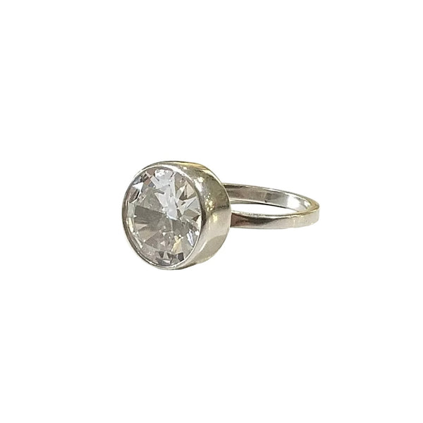 Vintage Silver Solitare Ring