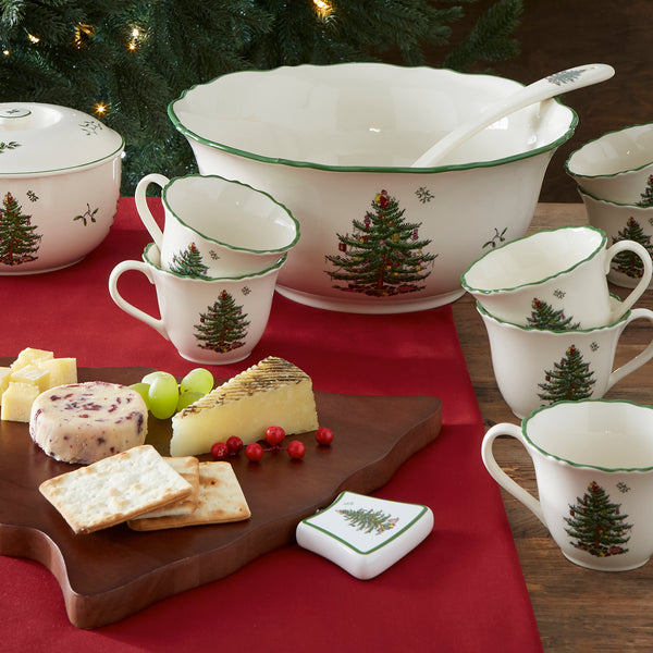 Spode Christmas Tree 10 PC Punch Bowl Set