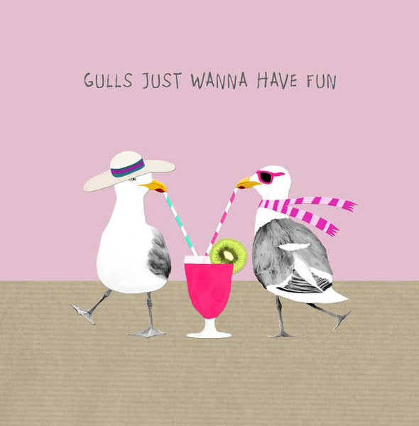 Gulls Just Wanna Have Fun Card