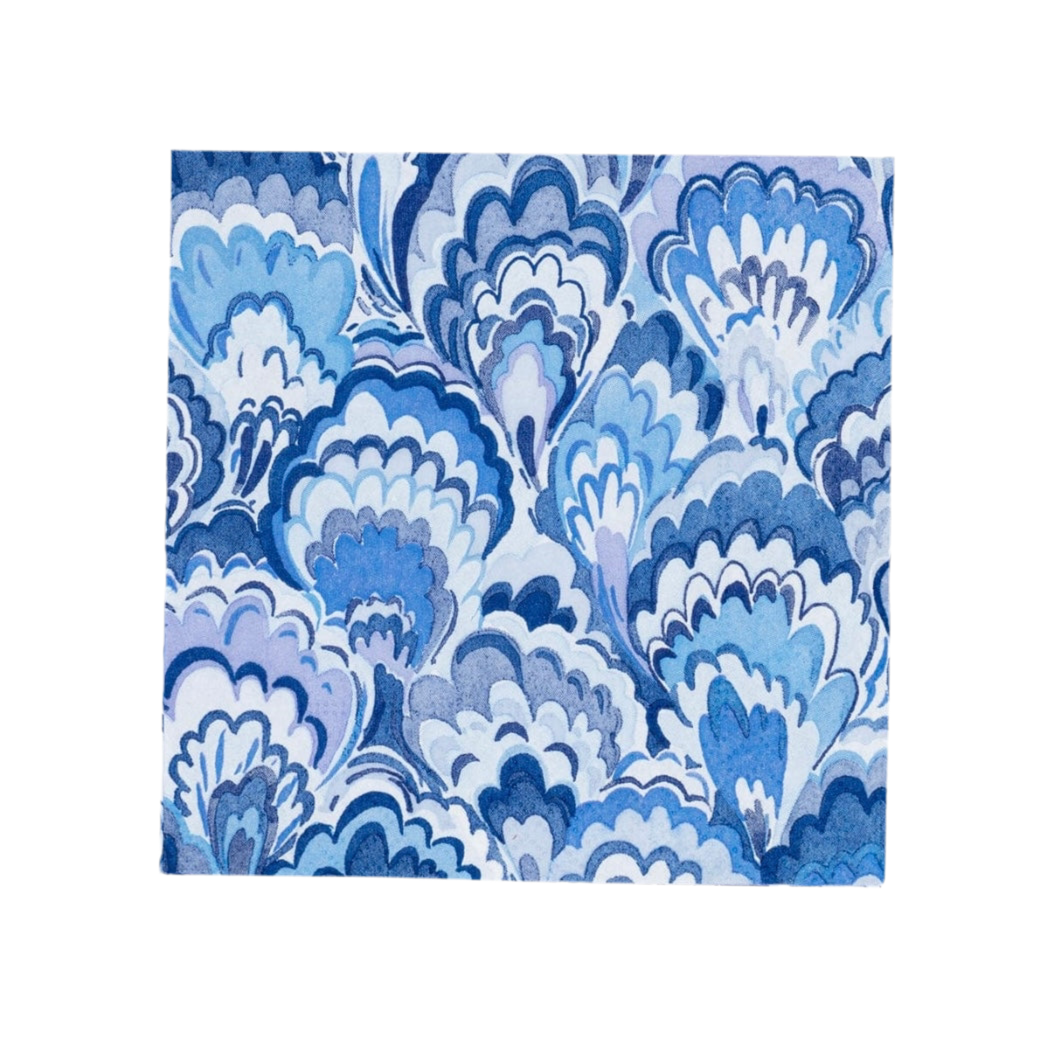 Cocktail Napkins - Marbled Ceramica Indigo