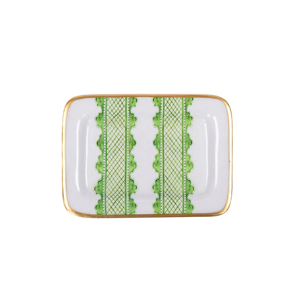 Clarabelle Enamelled Laney Tray in Green