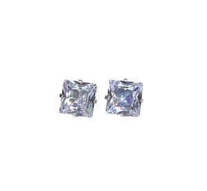 Crystal Square Stud Earrings