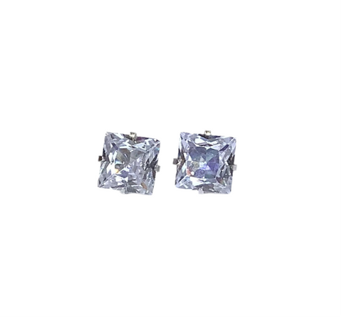 Crystal Square Stud Earrings