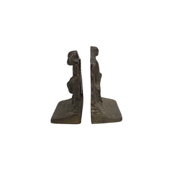 Vintage Equestrian Hunting Dog Bookends