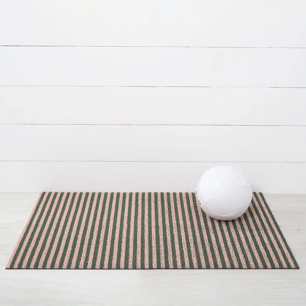 Chilewich Indoor/Outdoor Breton Stripe Shag Floor Mat - Malibu