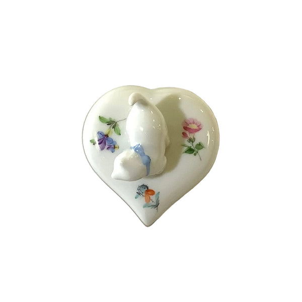 Vintage Herend Queen Victoria Heart-Shaped Trinket Box