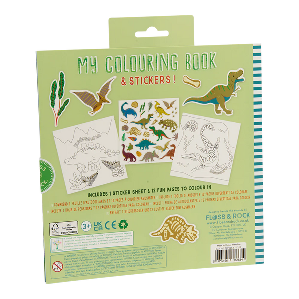 My Colouring Book & Stickers - Dino