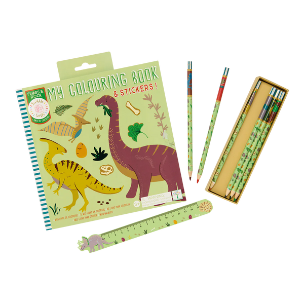 My Colouring Book & Stickers - Dino