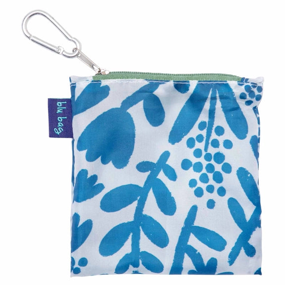 Blue Botanical Reusable Shopper Tote