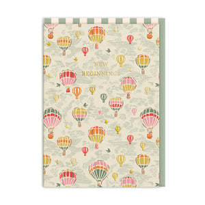 Hot Air Balloons New Beginnings Card
