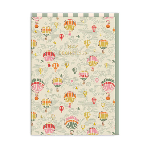 Hot Air Balloons New Beginnings Card