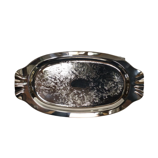 Vintage Silver-Plated Small Oval Tray