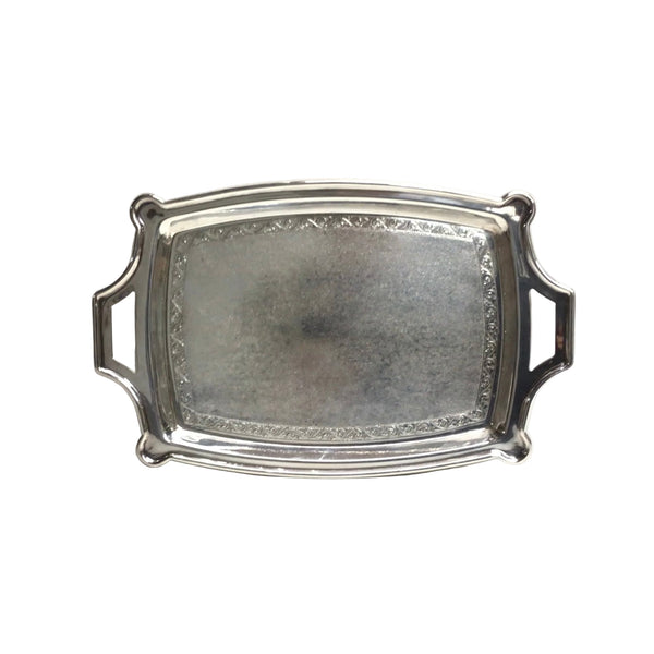 Vintage Rectangular Silver Tray