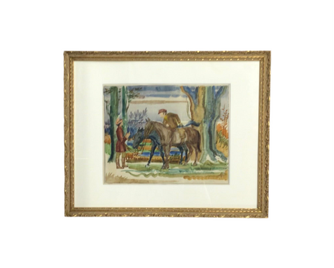 Vintage T. Frank Yorke, British 1930's Watercolour Painting