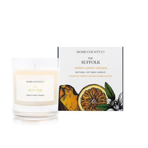Amber and Sweet Orange Candle & Matches Gift Set