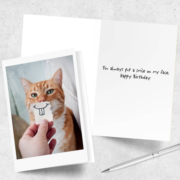 Smile On Face Cat Card