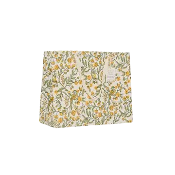Hand Block Printed Gift Bags - Song Birds Sunshine