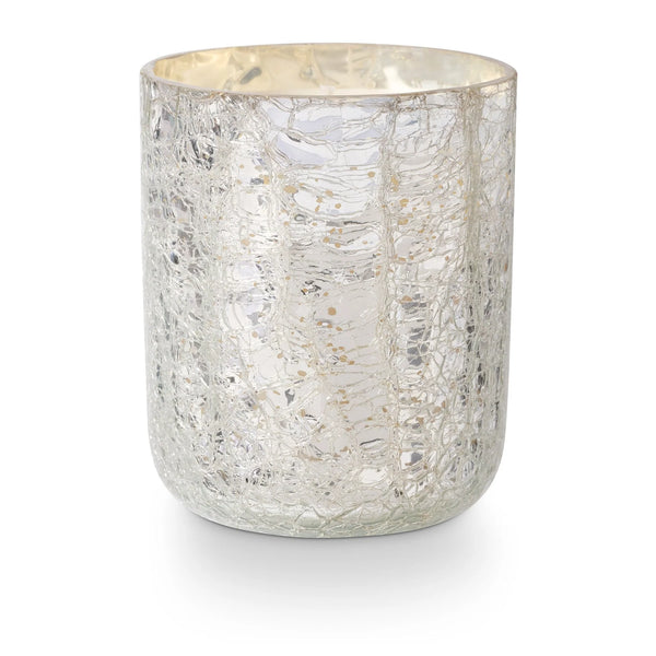 Illume Small Boxed Crackle Glass Candle - Balsam & Cedar