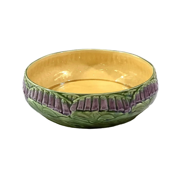 Vintage French Majolica Shallow Bowl