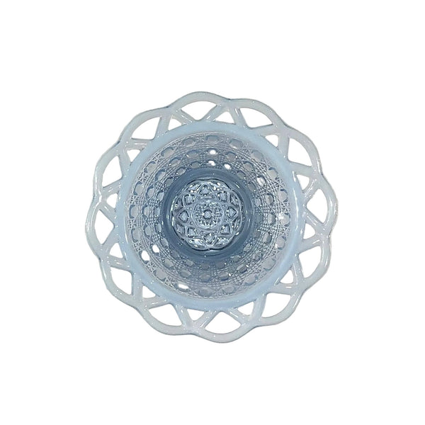 Vintage Imperial Glass “Katy Blue” Opalescent Bowl