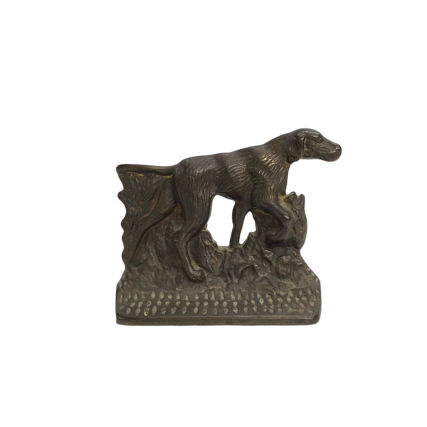 Vintage Equestrian Hunting Dog Bookends