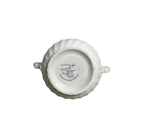 Vintage "Forget Me Knot" Myott Staffordshire, England Bone China Sugar Bowl