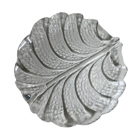 Vintage Orrefors Sweden Leaf Plate